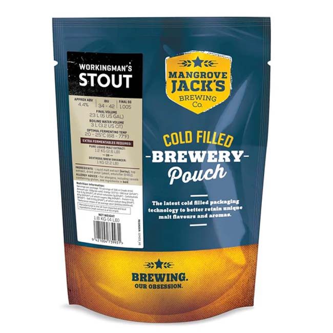 Mangrove Jacks Workingmans Stout - Shop Homebrew Beer Kits Online www.homebrewrepublic.co.nz